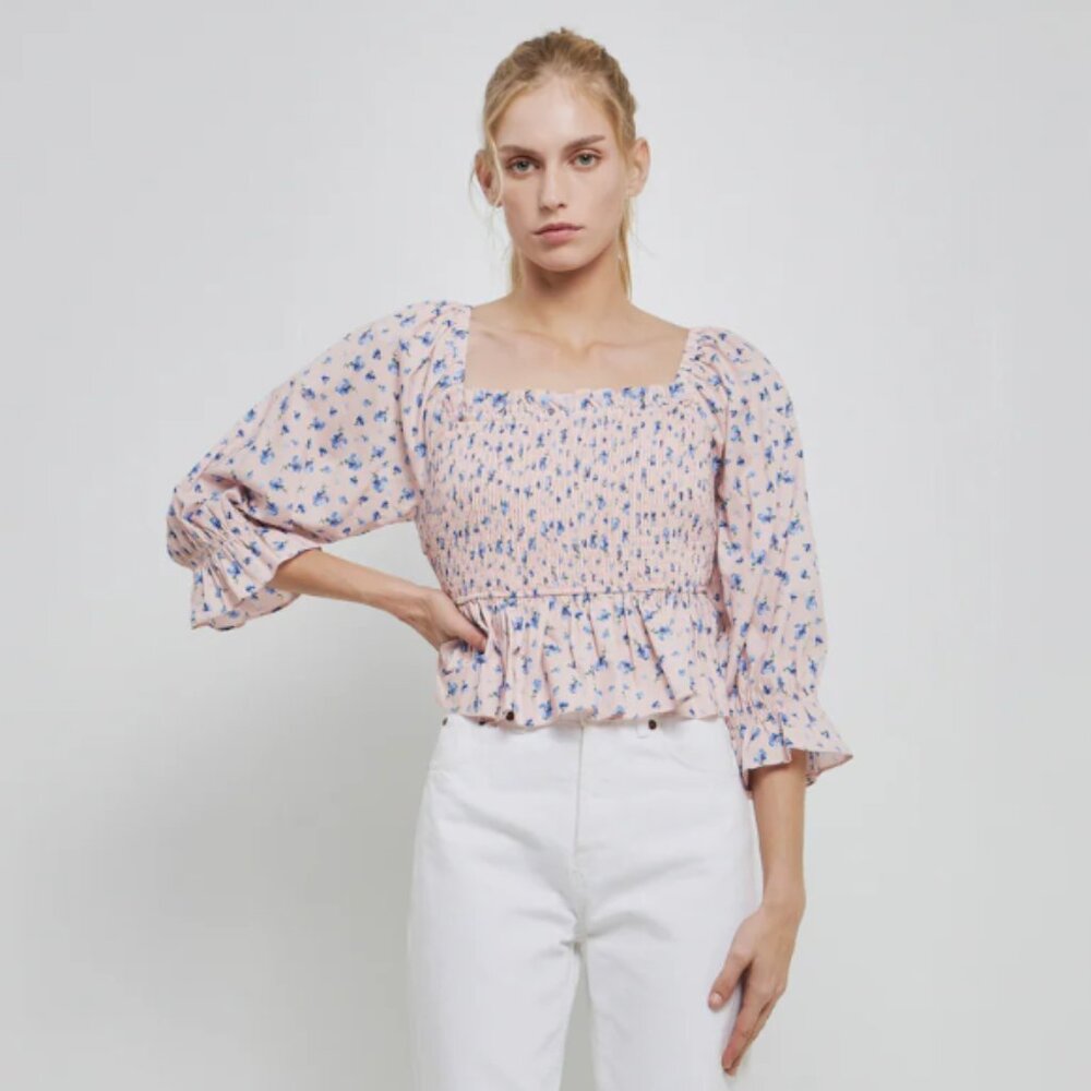 English Factory | Floral Smocked Top | Sz S, Sold Out Online